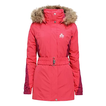 【hilltop山頂鳥】女款GoreTex 兩件式防水外套F22FQ3-S珊瑚紅/紫