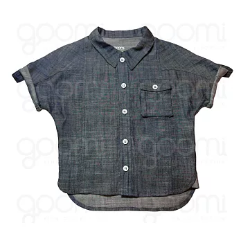 GOOMI台灣第一文創童裝【男童牛仔襯衫】~6-12M丈青色