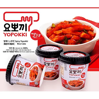 【上野物產】韓國YOPOKKI 辣炒年糕隨身杯(140g/杯),共6杯
