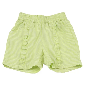 【愛的世界】直條紋純棉短褲-台灣製-80果綠色