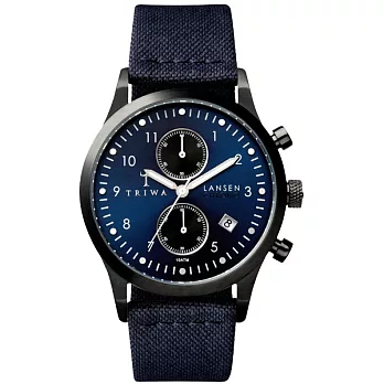 TRIWALansen Chrono系列 北歐雅痞紳士時尚腕錶-藍