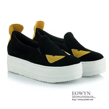 EOWYN.2015新款四季潮流女鞋百搭韓版拼色舒適休閒平底包鞋/懶人鞋EMD00894-63/4色/34-39碼現貨+預購黑色34