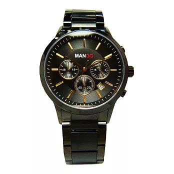 MANGO 三眼雷達精密探測時尚男性優質腕錶-黑金-MG950004-13