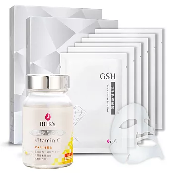 BHK’s-基礎入門款 維他命C雙層錠+GSH亮白面膜(6片入)