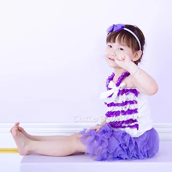 Cutie Bella蕾絲上衣/背心CreamViolet (120CM)