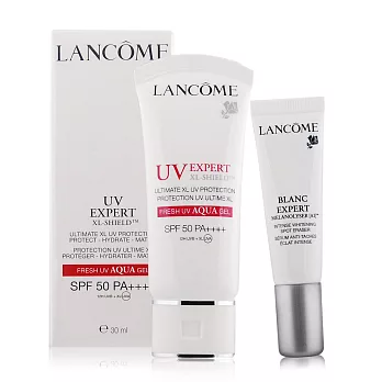 LANCOME 蘭蔻 超輕盈柔白水感隔離露SPF50 PA++++(30ml)送激光煥白淨斑精華(10ML)