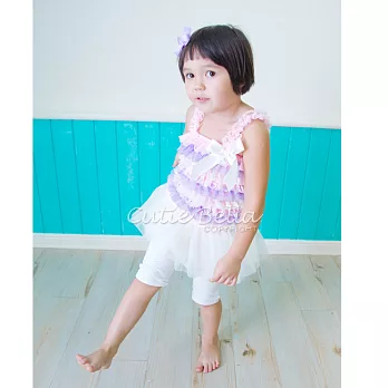 Cutie Bella蕾絲上衣/背心PinkLilacCream (120CM)