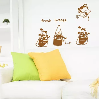 《Smart Design》創意無痕壁貼◆love 澆花 8色可選咖啡