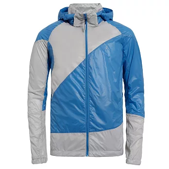 【hilltop山頂鳥】男款抗UV超撥水外套S02M78-M淺灰/蔚藍