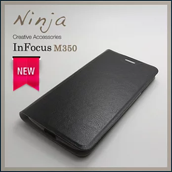 【東京御用Ninja】InFocus M350經典瘋馬紋保護皮套(黑色)
