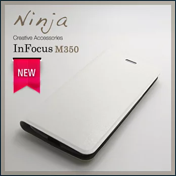 【東京御用Ninja】InFocus M350經典瘋馬紋保護皮套(白色)