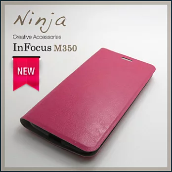 【東京御用Ninja】InFocus M350經典瘋馬紋保護皮套(桃紅色)
