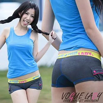 【VOUGE LADY】單寧平口褲雙口袋系列(灰)M灰