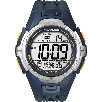 【TIMEX 】鐵人系列 Marathon 馬拉松運動腕錶--藍-TXT5K355
