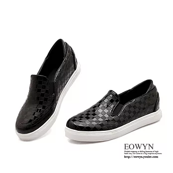 EOWYN.日韓時尚手工製作舒適休閒鬆緊百搭平底包鞋/懶人鞋EMD01036-58/4色/34-39碼現貨+預購黑色34