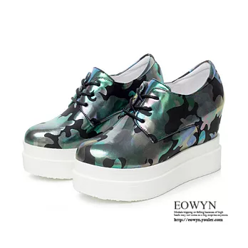 EOWYN.異國風情別緻時尚甜美撞色綁帶圓頭舒適百搭休閒坡跟厚底鬆糕包鞋EMD01081-89/3色/34-39碼現貨+預購黑色34