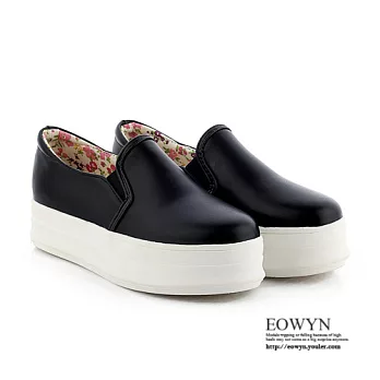 EOWYN.2015四季韓版新款圓頭簡約休閒百搭時尚平底包鞋EMD01095-92/2色/34-39碼現貨+預購黑色34