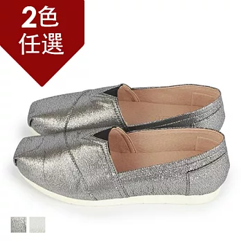 FUFA MIT 金屬感抓摺懶人鞋 (FS04)-共兩色23.5黑