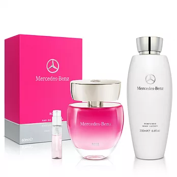Mercedes Benz 賓士玫瑰情懷女性淡香水(60ml)-送品牌身體乳+針管+紙袋