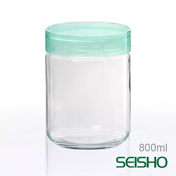 【日本星硝】玻璃密封收納罐(綠色)日本製