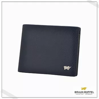【BRAUN BUFFEL】‧德國小金牛 - 慕尼黑系列12卡上翻式短夾-普魯士藍