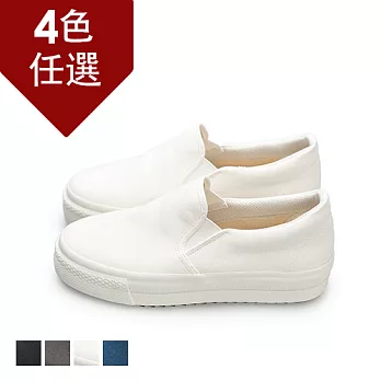 FUFA 素面舒適厚底懶人鞋 (T78)-共四色23.5白