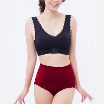 嫩肌.珍珠紗 3D 美臀超彈高腰褲FREE酒紅色