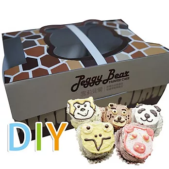菖樺日本冰 珮吉貝爾彩繪蛋糕外帶DIY禮盒-綜合口味 (5入/盒)5入/盒