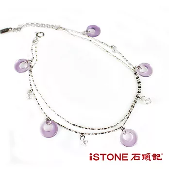 石頭記 星空情緣紫水晶925純銀腳鍊-圓形