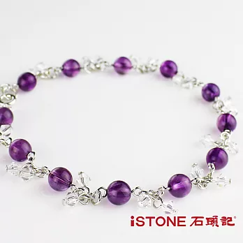 石頭記 奢華愛戀水晶925純銀腳鍊(五色選)無紫水晶