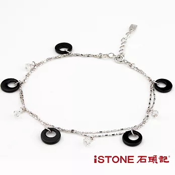 石頭記 星空情緣925純銀腳鍊-圓形(任選三色)無黑瑪瑙