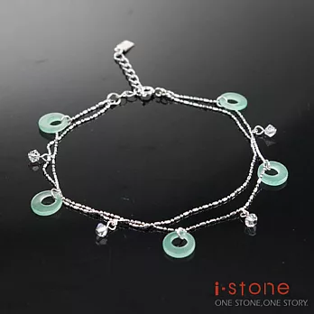 石頭記 星空情緣925純銀腳鍊-圓形(任選三色)無東菱玉