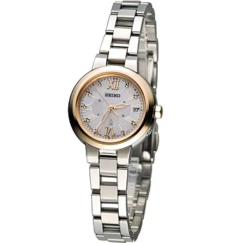精工 SEIKO LUKIA 浪漫光影太陽能電波腕錶 1B22-0BL0KS SSVW068J 玫瑰金框