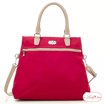 【a Lady ’s真皮】璀璨甜心人氣三用包(寶石紅)