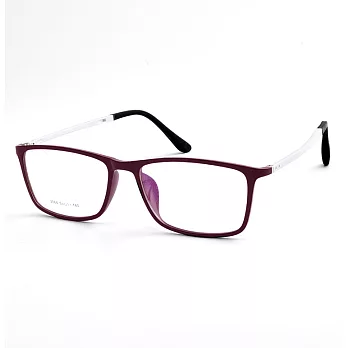 Gluck! 書院氣質 扁方框平光眼鏡2064-4 白腳紅