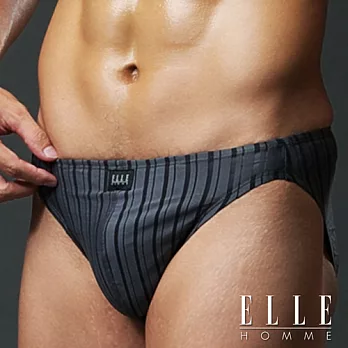 ELLE HOMME超細纖維三角褲《超值3件組》 黑色M灰色