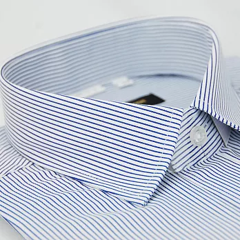 【金安德森】藍色條紋窄版短袖襯衫15.5藍色