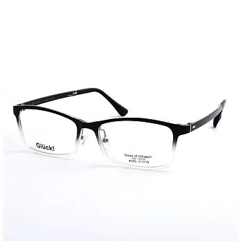 Gluck!繽紛耀眼 方框平光眼鏡 45-Jet黑色漸層