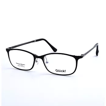 Gluck！繽紛耀眼 方框平光眼鏡 SL3-Black黑色
