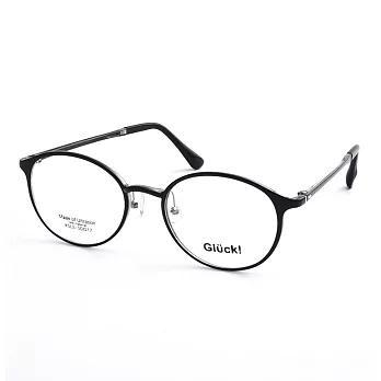 Gluck!繽紛耀眼 圓框平光眼鏡 SL5-Black黑色