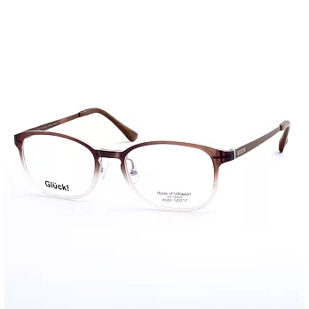 Gluck!繽紛耀眼 圓框平光眼鏡 42-Brown-Metal霧咖啡漸層