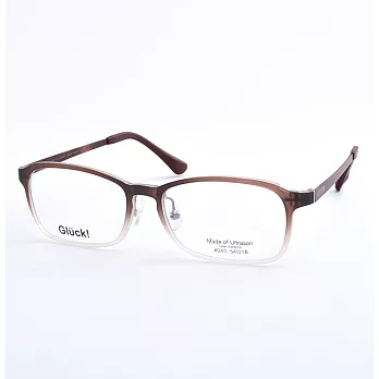 Gluck！繽紛耀眼 方框平光眼鏡 43-Brown-Metal霧咖啡漸層