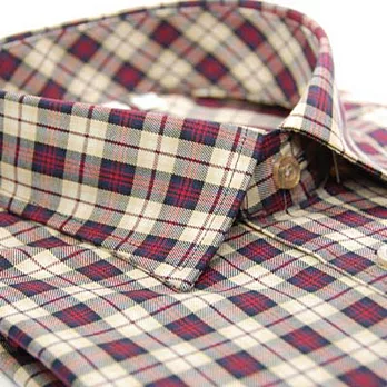 【金安德森】紅色經典格紋長袖襯衫15紅色