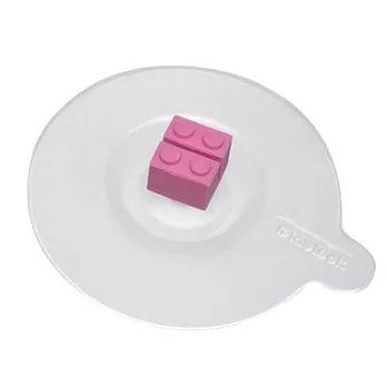 【UH】diablock - 可愛積木造型杯蓋(共四色可選) - 粉紅色