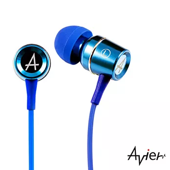 Avier NEON炫彩鋁合金入耳式全音域耳機北卡藍
