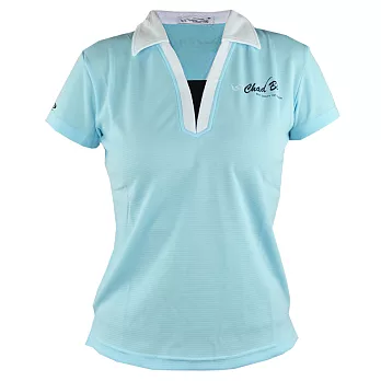 【遊遍天下】MIT台灣製女款休閒抗UV吸濕排汗機能POLO衫(S6281)S水藍