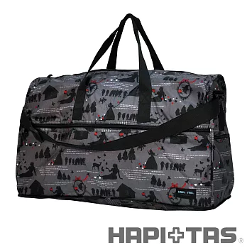 HAPI+TAS 白雪公主摺疊旅行袋(大)-黑色