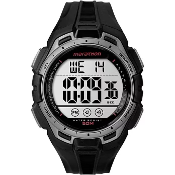 TIMEX 跋涉鐵人電子運動腕錶-灰框黑