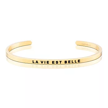 MANTRABAND 美國悄悄話手環 La Vie Est Belle 美麗人生 金色