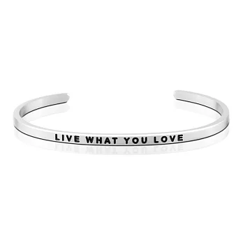 MANTRABAND 手環 Live What You Love 追逐所愛 銀色